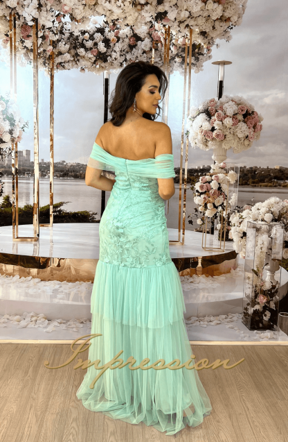 Vestido de Festa Longo Verde Menta - Image 3