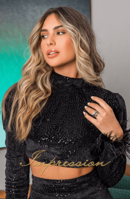 Conjunto de Festa Curto Preto - Image 4