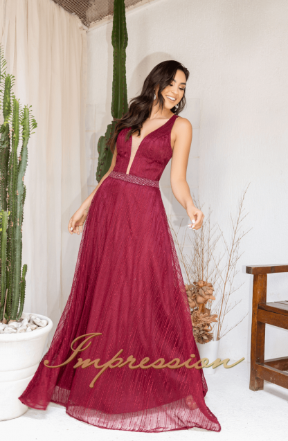 Vestido de Festa Longo Marsala - Imagem 4