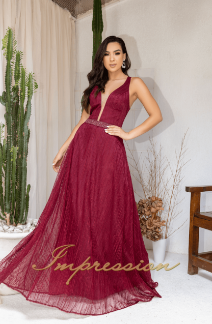Vestido de Festa Longo Marsala - Imagem 3