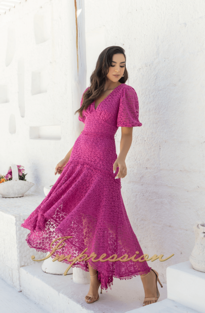 Vestido de Festa Midi Fucsia - Imagem 4