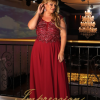 Vestido de Festa Longo Plus Size Marsala - Imagem 2