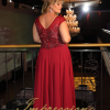 Vestido de Festa Longo Plus Size Marsala - Imagem 4