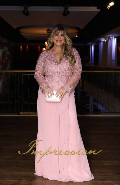 Vestido de Festa Longo Plus Size Rose - Image 4