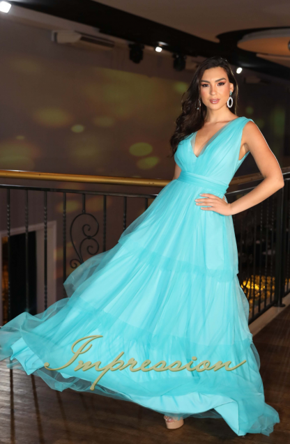 Vestido de Festa Longo Azul Tifany - Imagem 4
