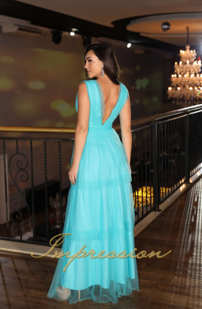 Vestido de Festa Longo Azul Tifany - Imagem 5