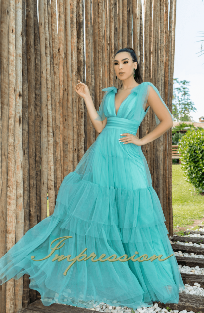 Vestido de Festa Longo Acqua - Image 2