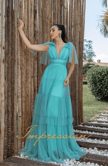 Vestido de Festa Longo Acqua - Image 3