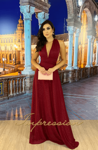 Vestido de Festa Longo Marsala - Image 2