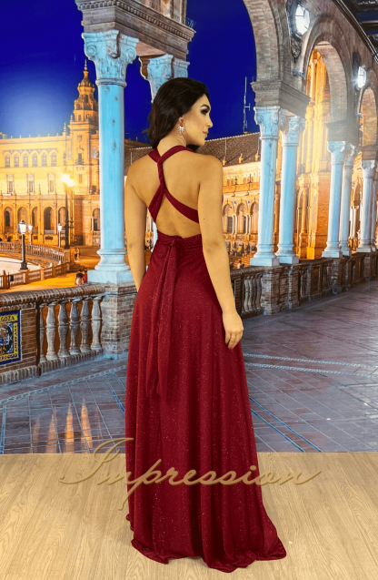 Vestido de Festa Longo Marsala - Image 4