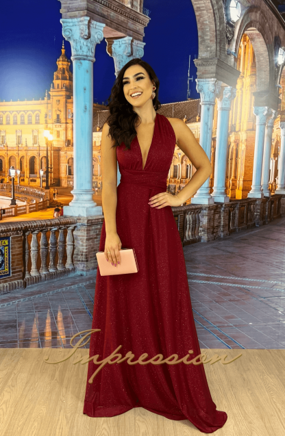 Vestido de Festa Longo Marsala - Image 3