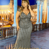 Vestido de Festa Longo Plus Size Grafite - Imagem 3