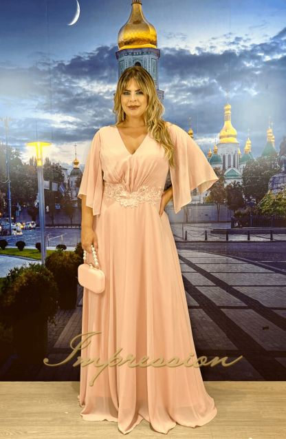 Vestido de Festa Longo Plus Size Rose - Image 4