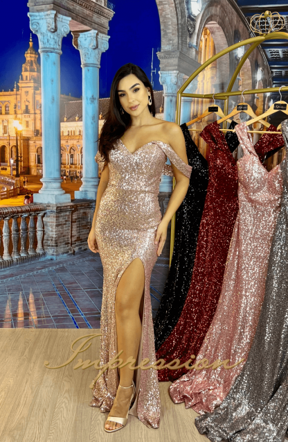Vestido de Festa Longo Rose