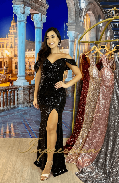 Vestido de Festa Longo Preto