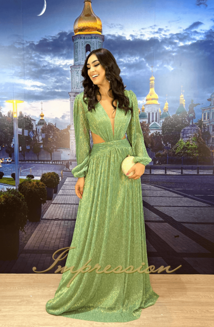 Vestido de Festa Longo Verde Oliva