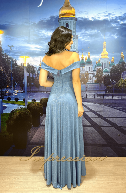 Vestido de Festa Longo Azul - Image 2
