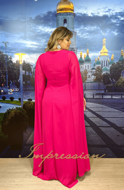 Vestido de Festa Longo Plus Size Pink - Imagem 2