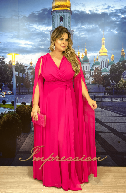 Vestido de Festa Longo Plus Size Pink - Imagem 3