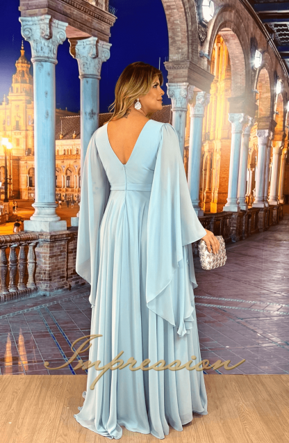 Vestido de Festa Longo Plus Size Azul Serenity - Imagem 2