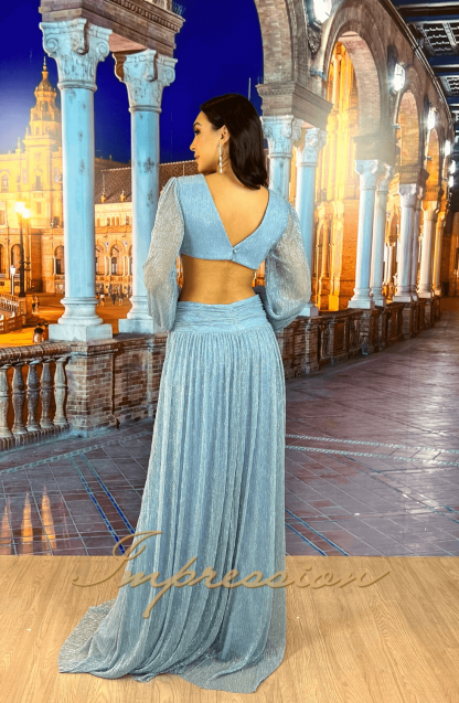 Vestido de Festa Longo Azul Serenity - Image 2