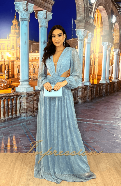 Vestido de Festa Longo Azul Serenity - Image 3