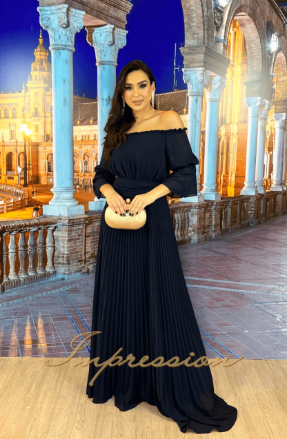 Vestido de Festa Longo Azul Marinho - Imagem 3