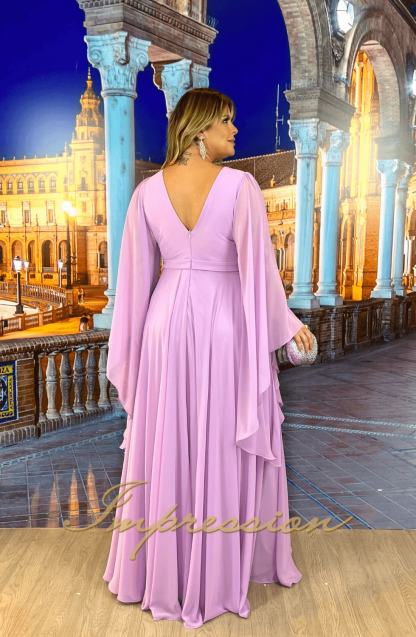 Vestido de Festa Longo Plus Size Lilas - Image 2