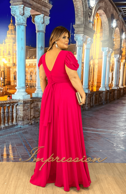 Vestido de Festa Longo Plus Size Pink - Image 2