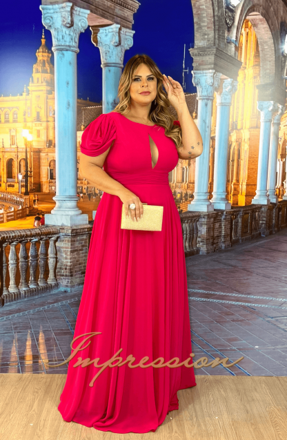 Vestido de Festa Longo Plus Size Pink - Image 3
