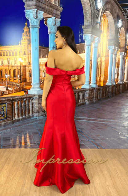 Vestido de Festa Longo Vermelho - Image 2