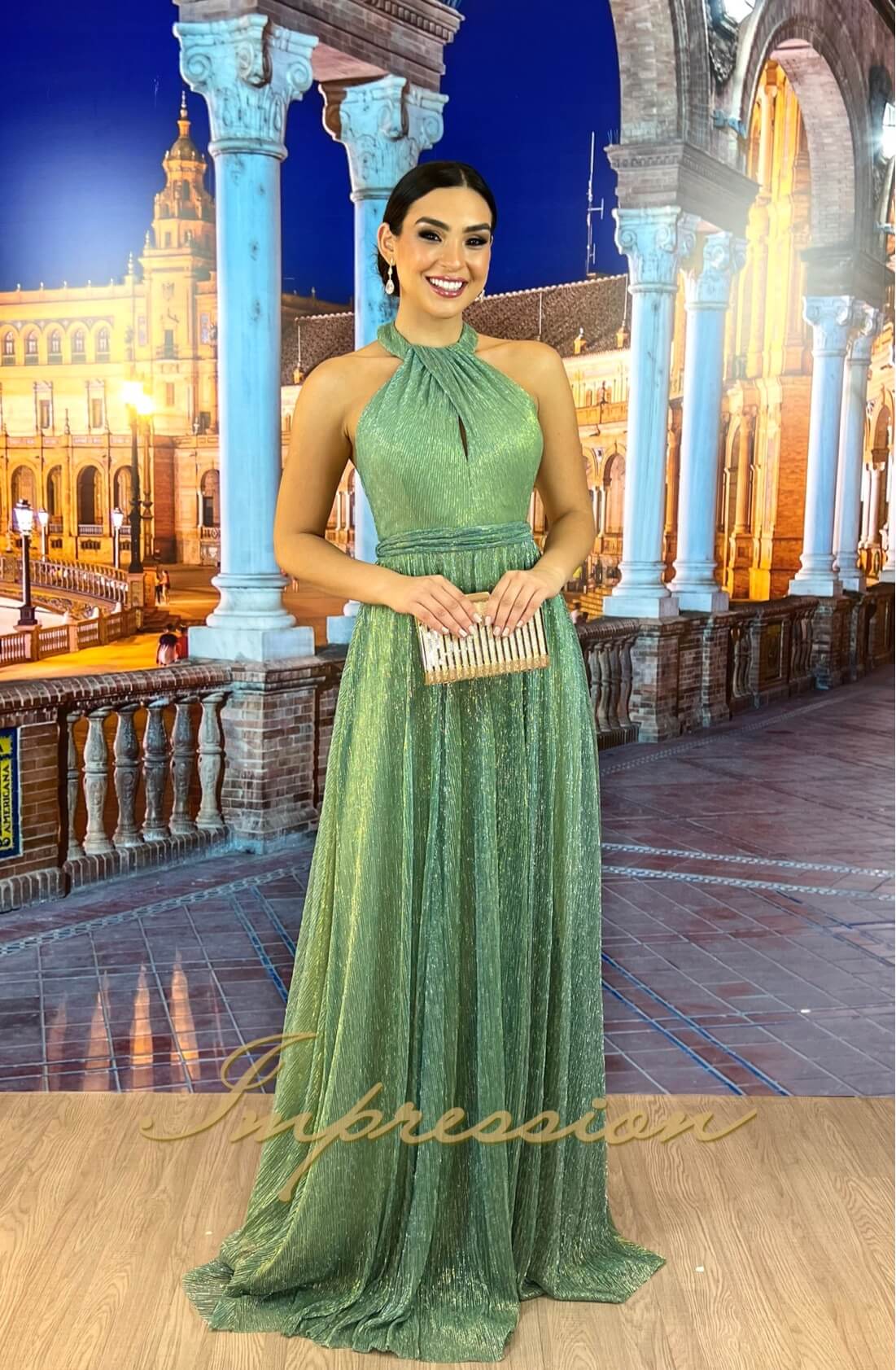 Vestido verde oliva sales madrinha