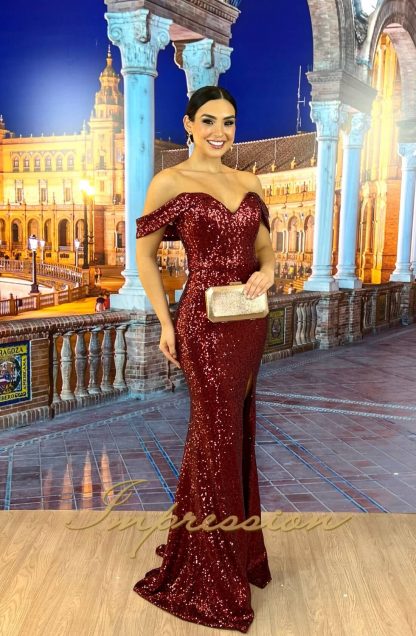 Vestido de Festa Longo Marsala - Imagem 3