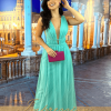 Vestido de Festa Longo Verde Tifany - Imagem 3