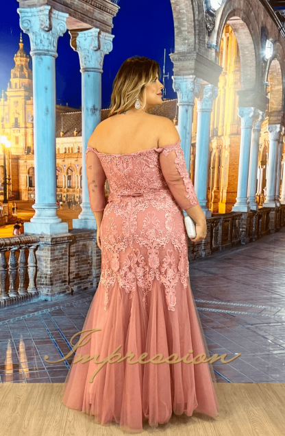 Vestido de Festa Longo Plus Size Rose - Imagem 2