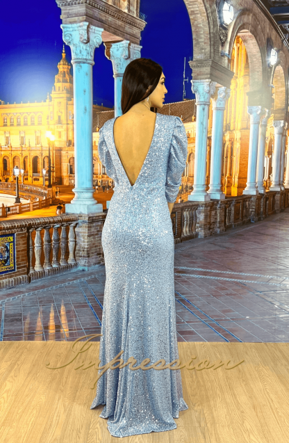 Vestido de Festa Longo Azul Serenity - Imagem 2