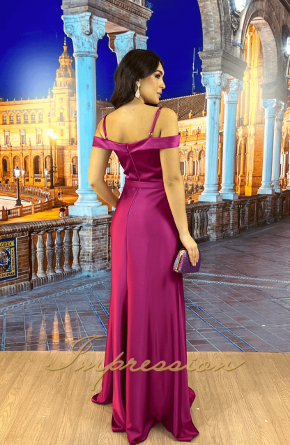 Vestido de Festa Longo Fucsia - Image 2