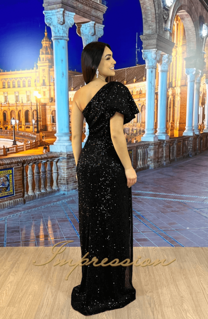 Vestido de Festa Longo Preto - Image 2