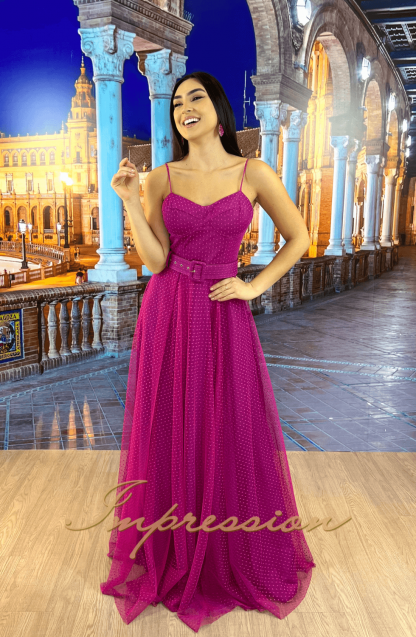 Vestido de Festa Longo Fucsia - Imagem 3