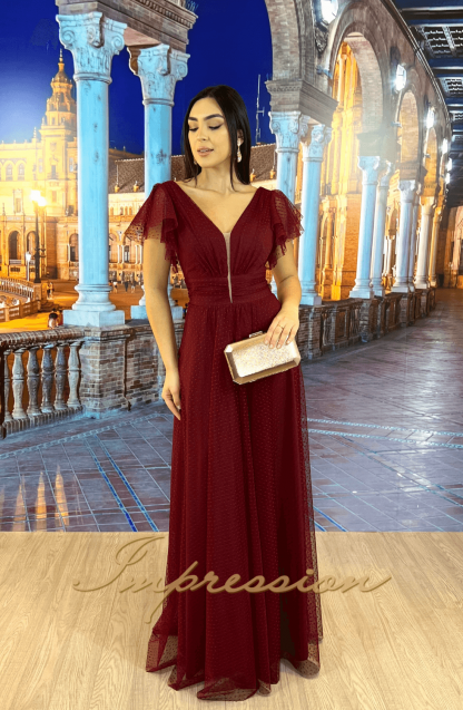 Vestido de Festa Longo Marsala - Image 3