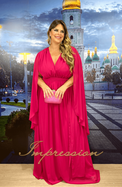 Vestido de Festa Longo Plus Size Pink - Image 2