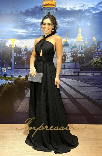 Vestido de Festa Longo Preto - Imagem 3