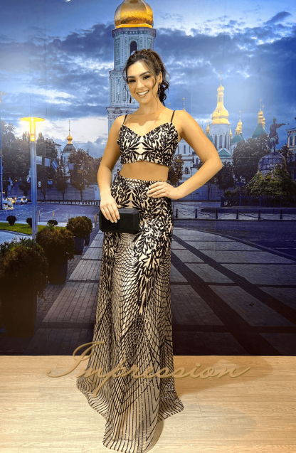 Conjunto de Festa Longo Preto - Imagem 3