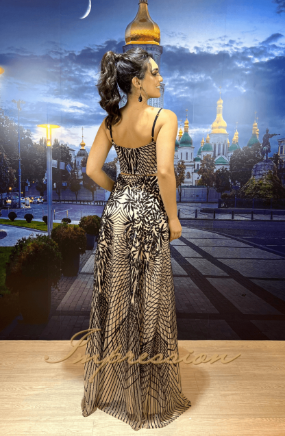 Conjunto de Festa Longo Preto - Imagem 2
