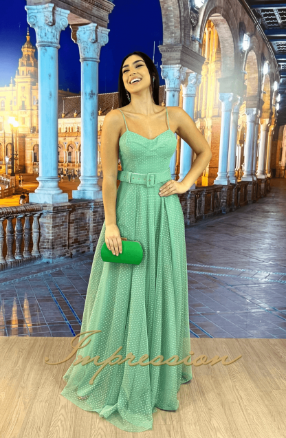 Vestido de Festa Longo Verde Menta - Image 3