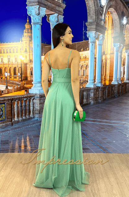Vestido de Festa Longo Verde Menta - Image 2