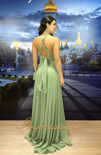 Vestido de Festa Longo Verde Oliva - Image 2