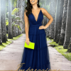 Vestido de Festa Longo Azul Marinho - Imagem 3