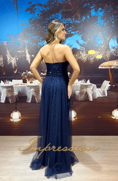 Vestido de Festa Longo Azul Marinho - Imagem 2