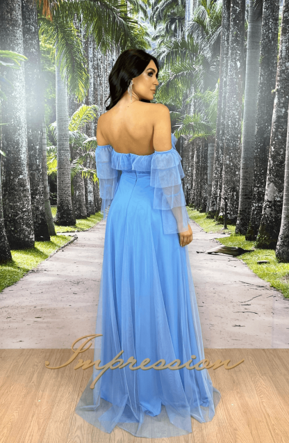 Vestido de Festa Longo Azul Serenity - Imagem 4